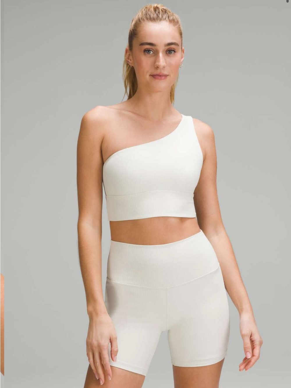 lululemon athletica One-Shoulder White Sports Bra